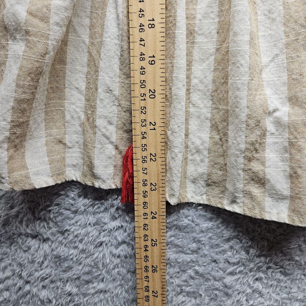 Savanna Jane Bohemian Striped Blouse Size Small Embroidered Ruffle - Picture 6 of 10